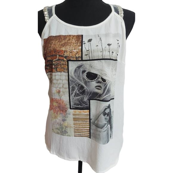 Mesh Racerback Design Tank Top - Picture 4 of 5